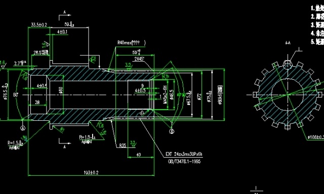 File thiết kế Bản vẽ trục bánh răng đầy đủ chi tiết